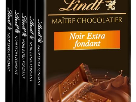 Lindt – Tableta de Chocolate Negro Extra Fondant – 100 g Embalaje Deteriorado Hot on Sale