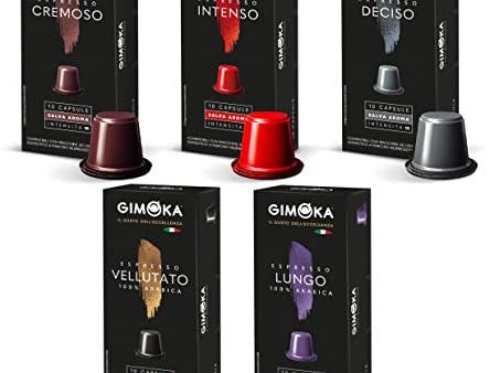 (1 Unidad Modelo Aleatorio) - Gimoka - Cápsulas Compatibles Nespresso, Surtido de Mezclas y Aromas - 20 Cápsulas Embalaje Deteriorado (Cad: 02 04 2026) Online